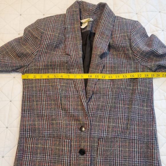 Vintage T R Bentley Plaid Wool Blend Blazer! Size 6. - Picture 6 of 10